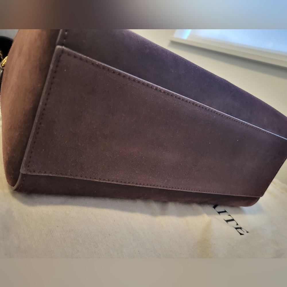 brand new KHAITE brown suede maeve bag - Picture 7 of 9